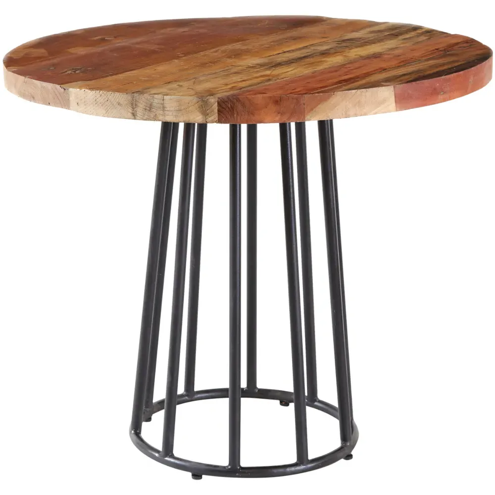 Camea 2 Seater Round Dining Table - Brown, Reclaimed Wood