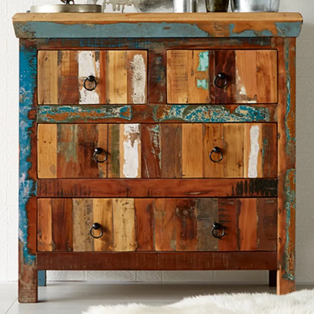 Camea 4 Drawer Chest of Drawers - Brown, Reclaimed Wood image