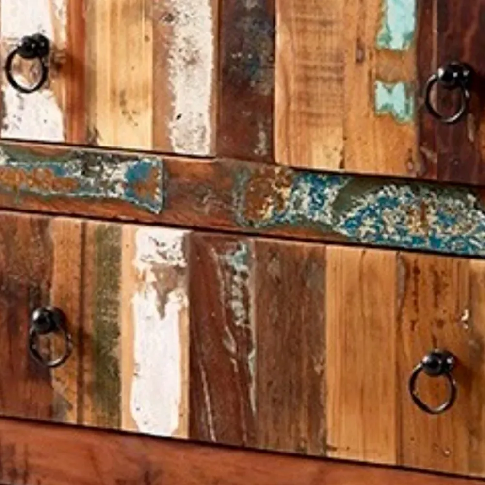 Camea 9 Drawer Chest of Drawers - Brown, Reclaimed Wood