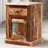 Camea Bedside Table with Drawer - Brown, Reclaimed Wood