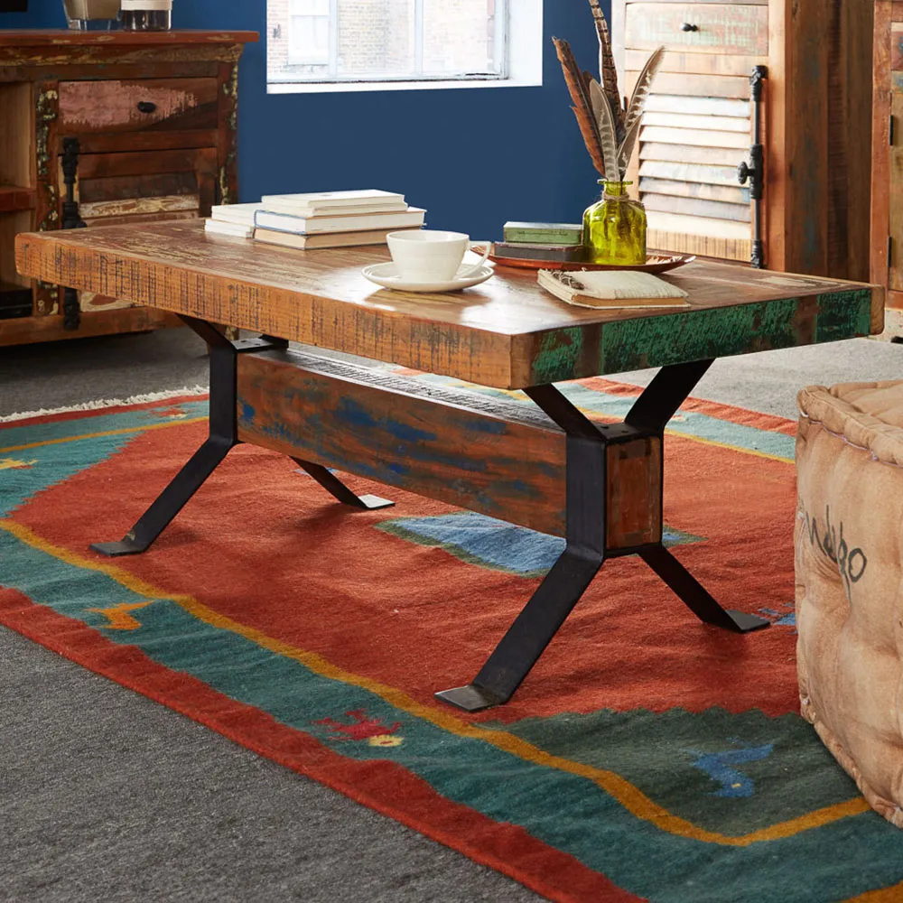 Camea Coffee Table - Brown, Reclaimed Wood