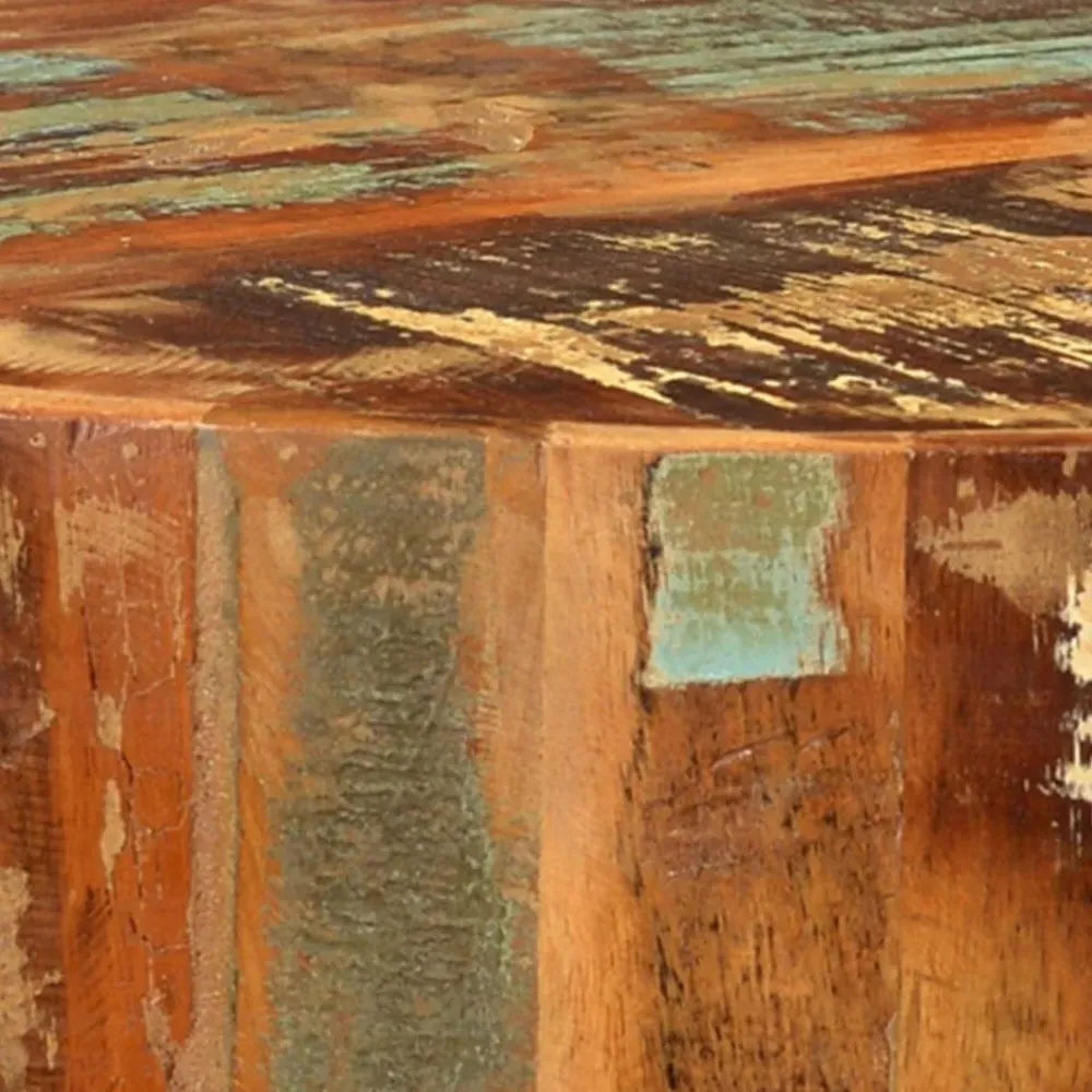 Camea Round Side Table - Brown, Reclaimed Wood