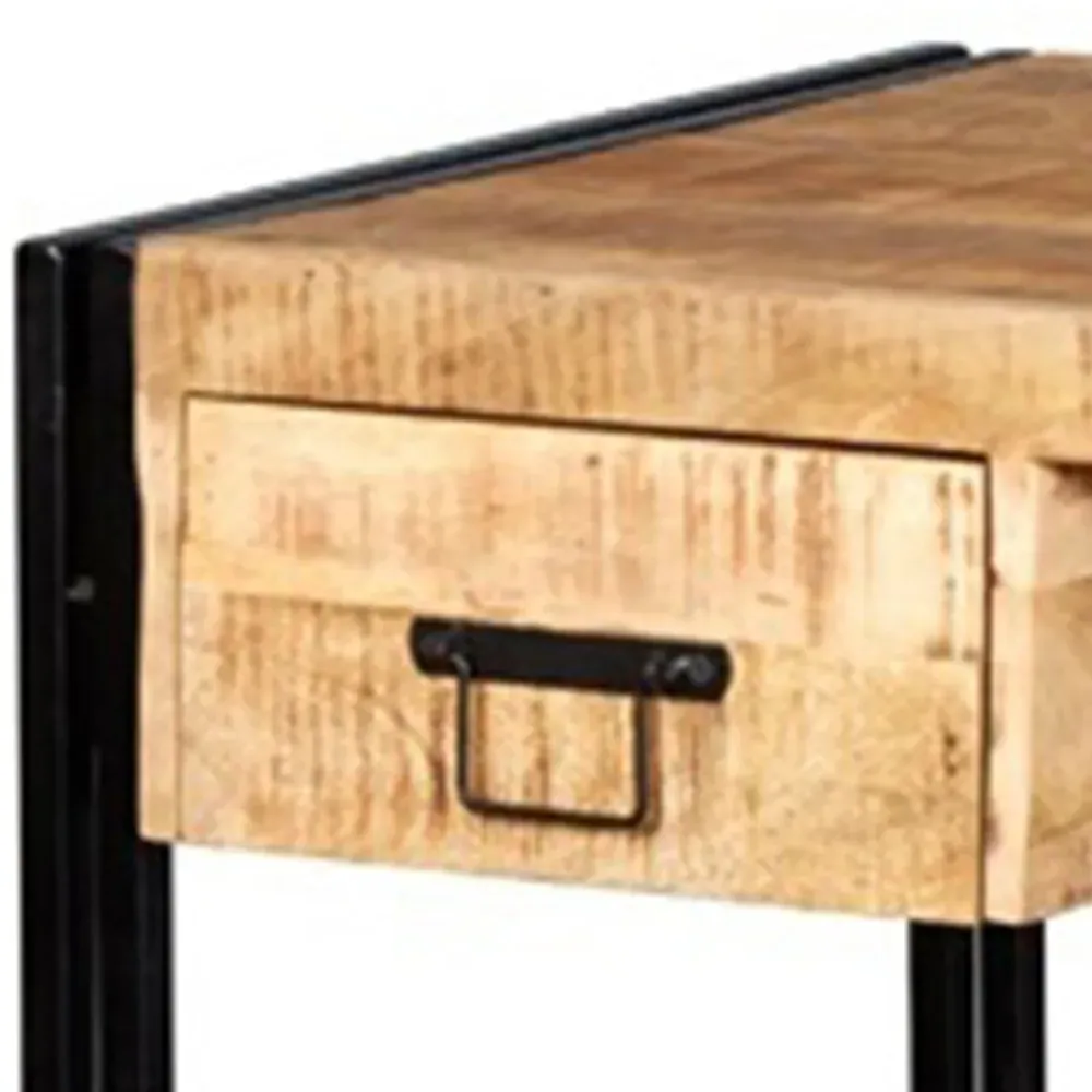 Carnaby 2 Drawer Desk - Brown, Wood