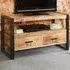 Carnaby 2 Drawer TV Unit with Shelf - Brown, Wood