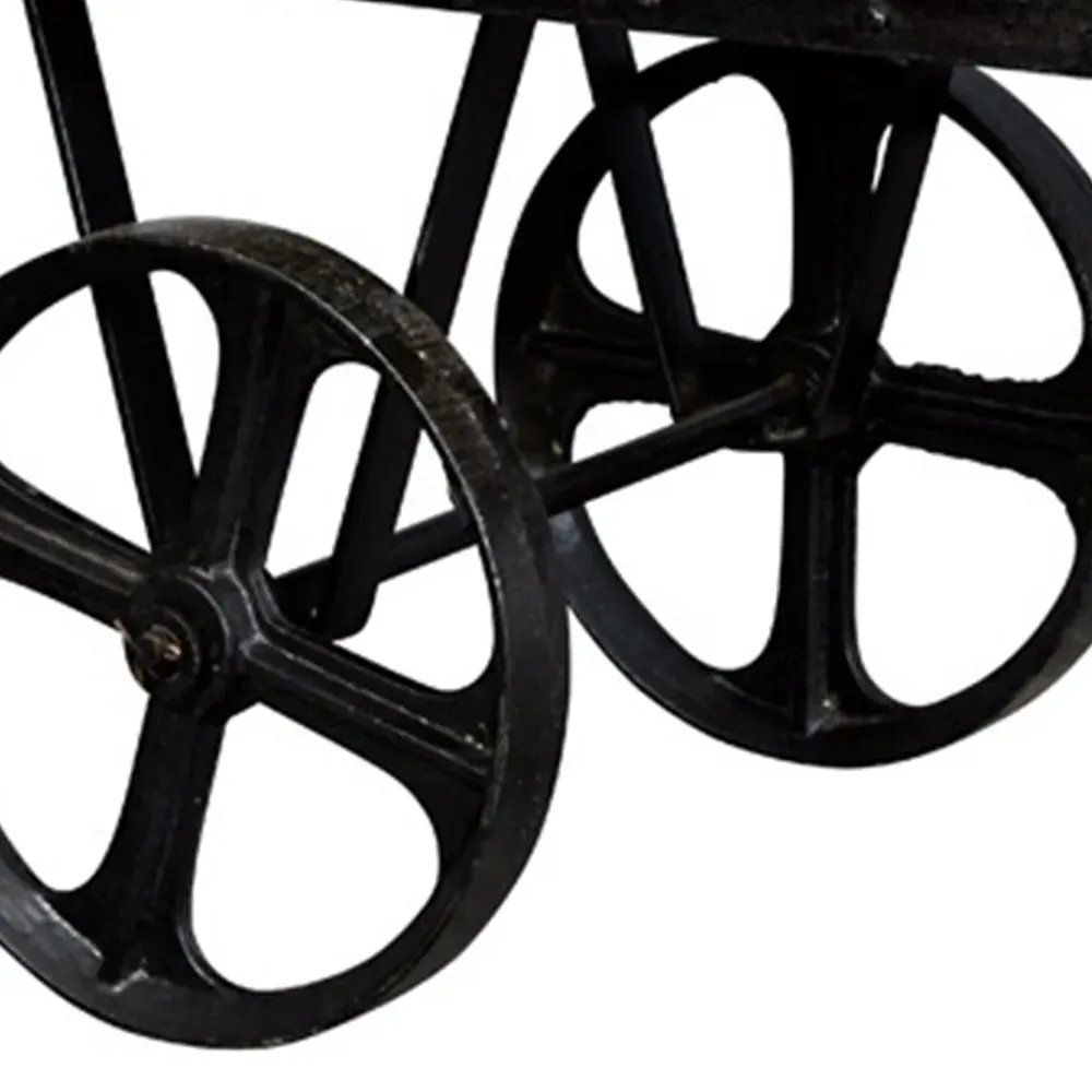 Carnaby Cart Coffee Table - Brown, Reclaimed Wood