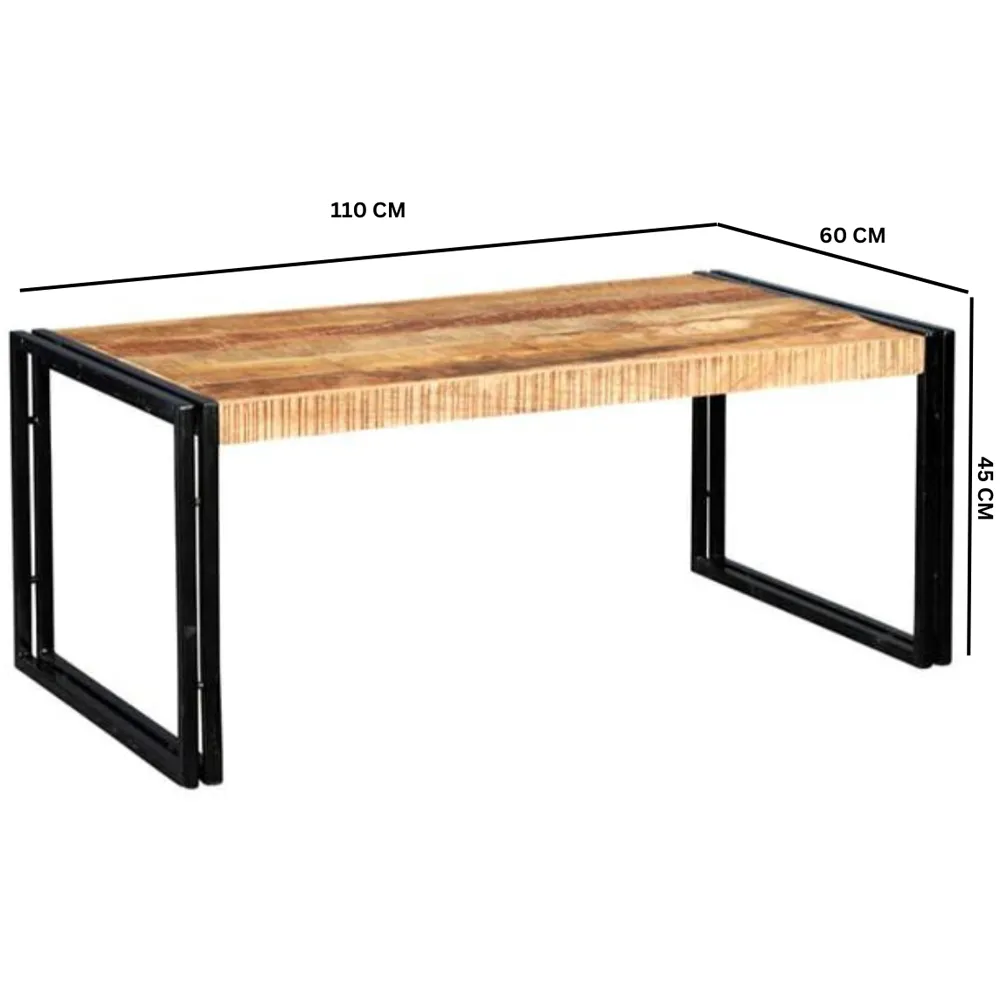 Carnaby Large Coffee Table - Brown, Reclaimed Wood