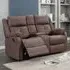 Casey 2-Seater Console Recliner Sofa - Brown