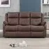 Casey 3-Seater Recliner Sofa - Brown