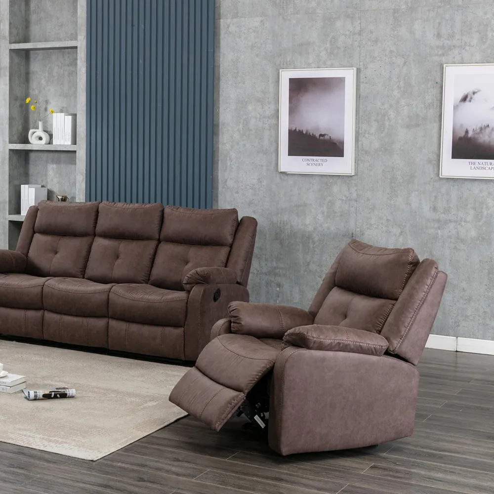 Casey Manual Recliner Chair - Brown