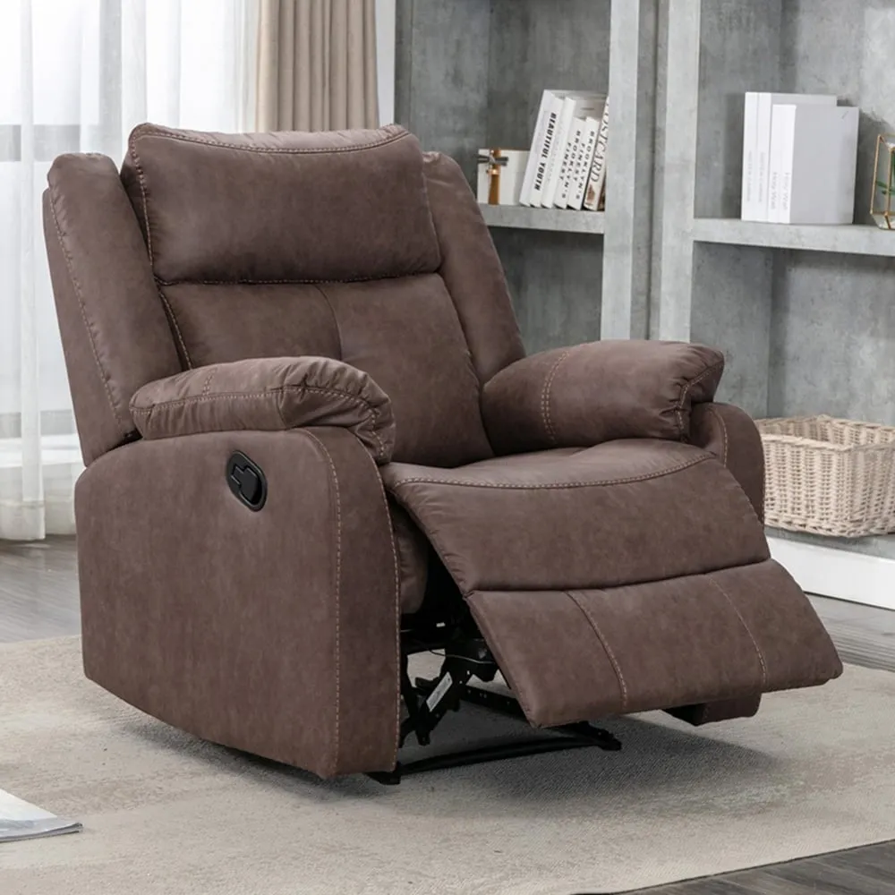 Casey Manual Recliner Chair - Brown image