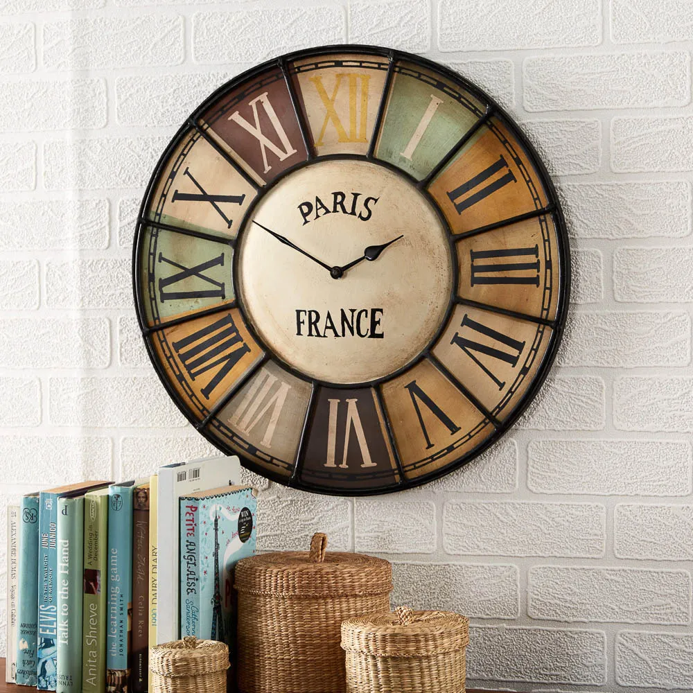 Chalet Round Wall Clock - Brown