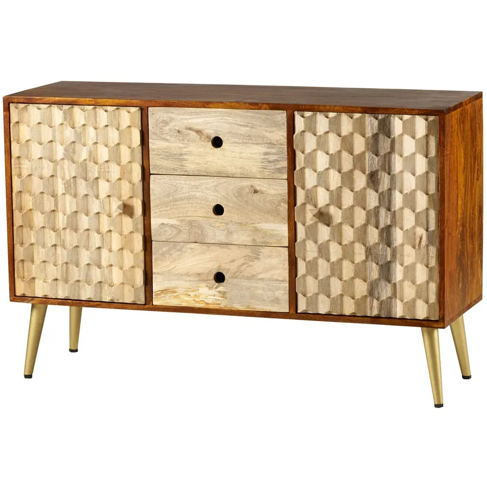 Cotati 2 Door 3 Drawer Large Sideboard - Brown