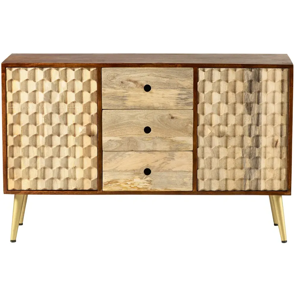 Cotati 2 Door 3 Drawer Large Sideboard - Brown