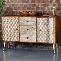 Cotati 2 Door 3 Drawer Large Sideboard - Brown