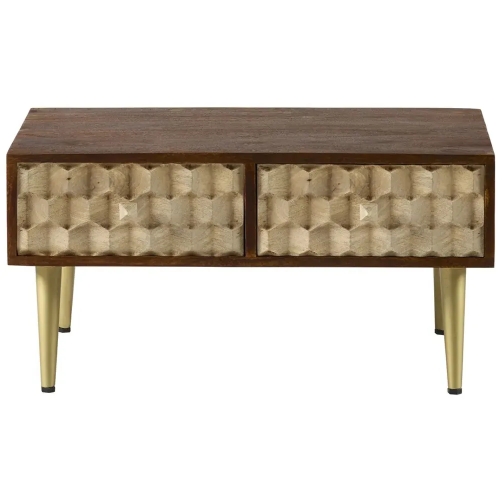 Cotati 2 Drawer Coffee Table - Brown