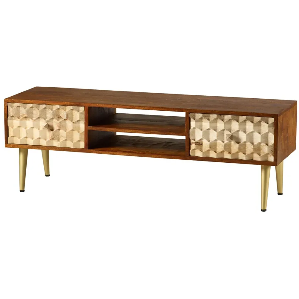 Cotati 2 Drawer TV Unit - Brown