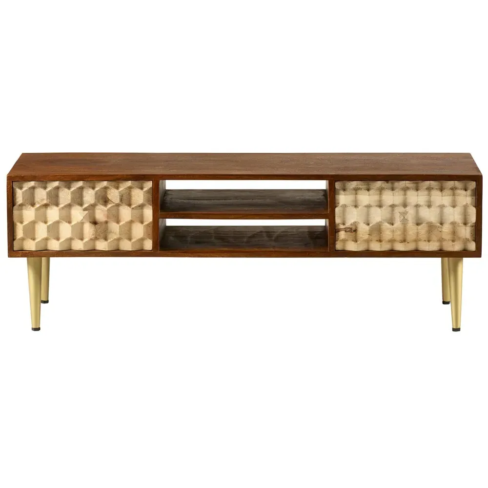 Cotati 2 Drawer TV Unit - Brown