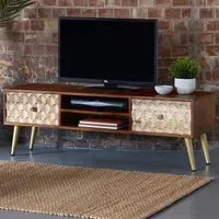 Cotati 2 Drawer TV Unit - Brown
