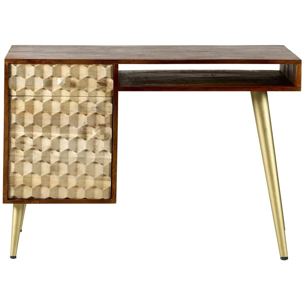 Cotati Single Door Desk with Drawer - Brown