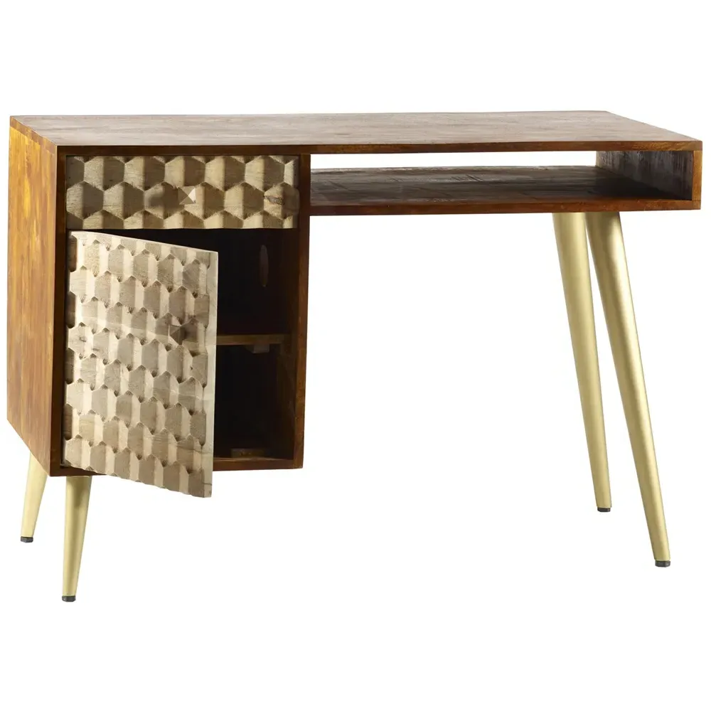 Cotati Single Door Desk with Drawer - Brown