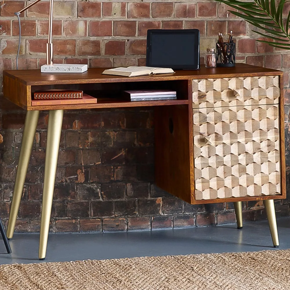 Cotati Single Door Desk with Drawer - Brown image