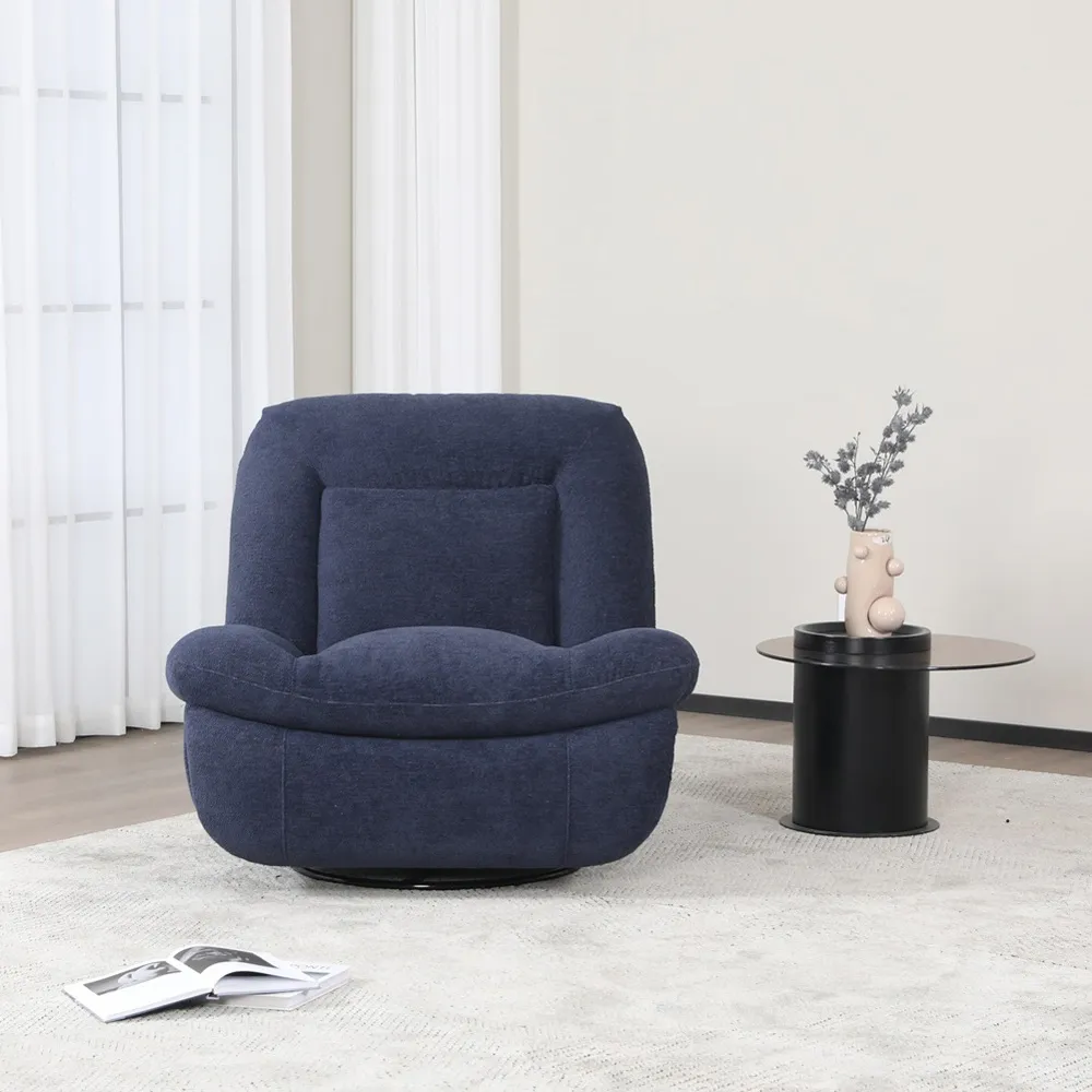 Ebba Recliner Chair with Swivel - Blue