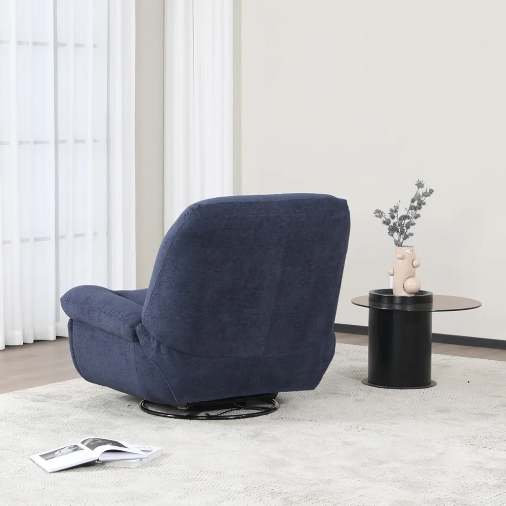 Ebba Recliner Chair with Swivel - Blue