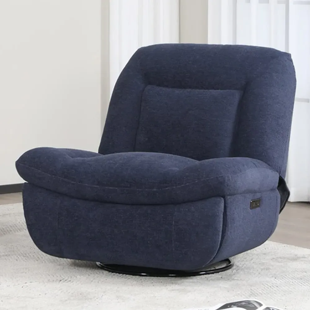 Ebba Recliner Chair with Swivel - Blue image