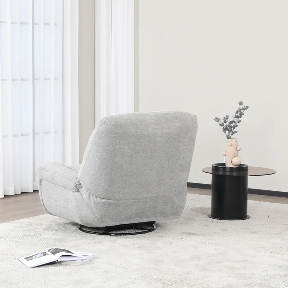Ebba Recliner Chair with Swivel - Light Grey