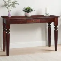 Esma Single Drawer Console Table - Brown, Mango Wood
