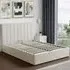 Evelynne Double Ottoman Bed with Storage - Beige, Linen