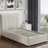 Evelynne Single Ottoman Bed with Storage - Beige, Linen