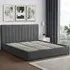 Evelynne Super King Ottoman Bed with Storage - Grey, Linen