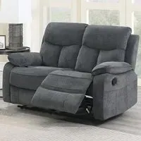 Farah 2-Seater Manual Recliner Sofa - Grey