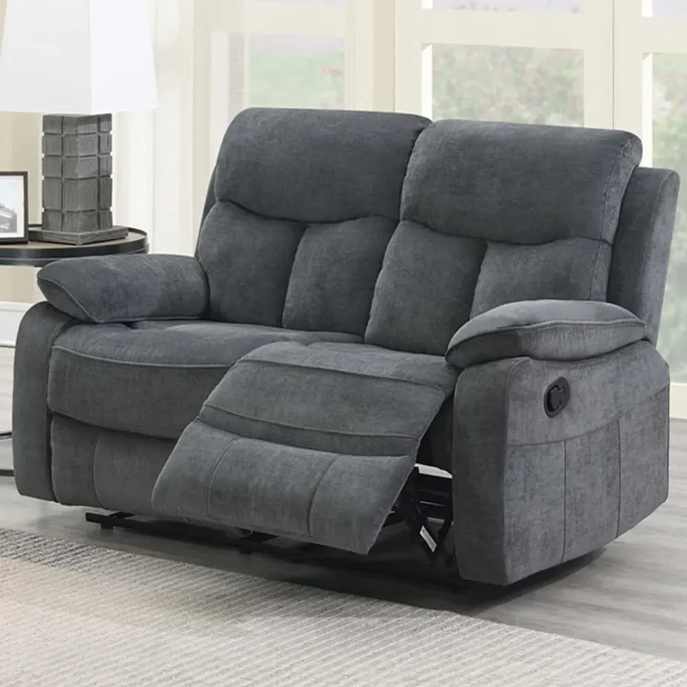 Farah 2-Seater Manual Recliner Sofa - Grey image