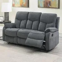 Farah 3-Seater Manual Recliner Sofa - Grey