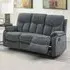 Farah 3-Seater Manual Recliner Sofa - Grey