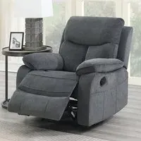Farah Manual Recliner Chair - Grey