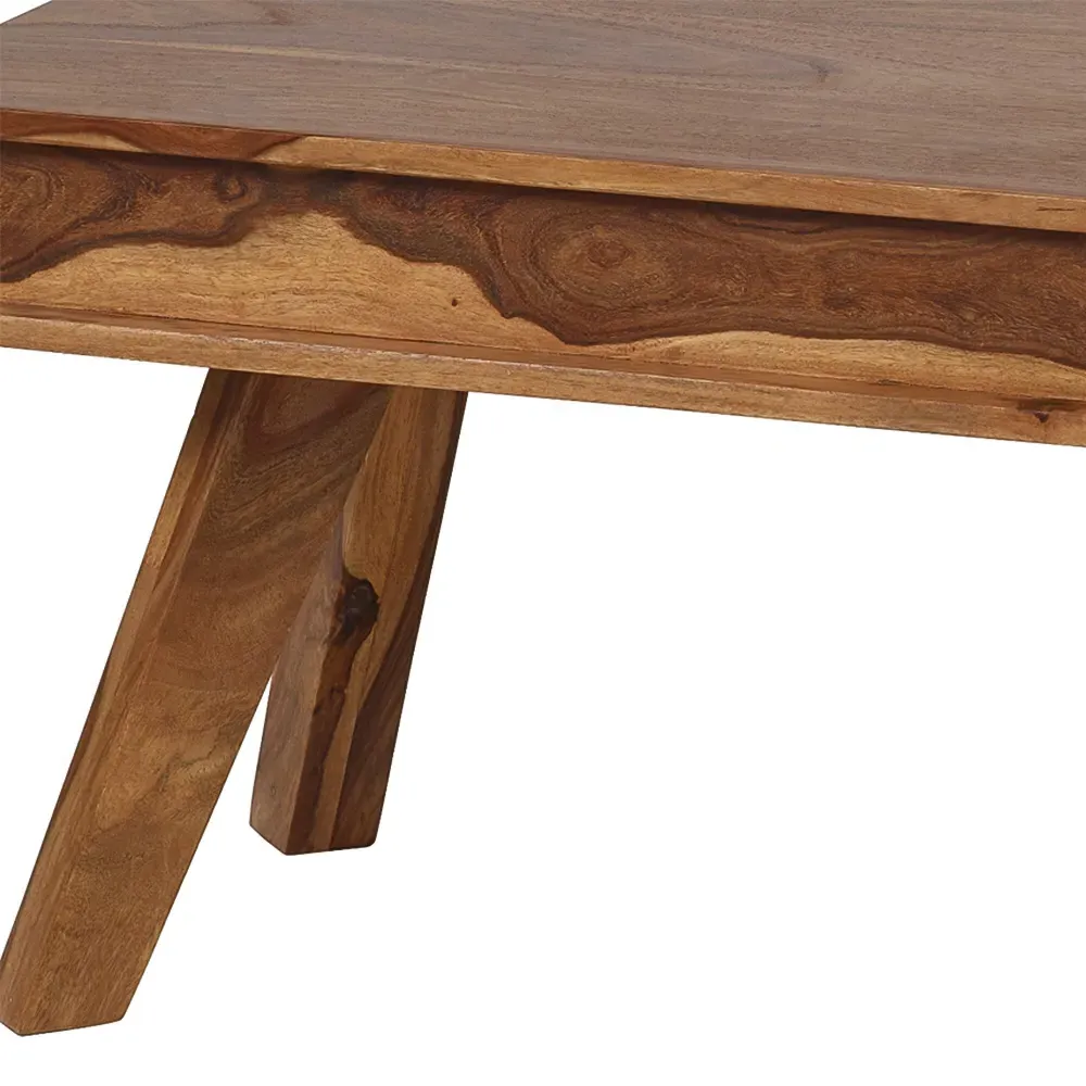 Hana 2-Seater Dining Bench - Brown, Sheesham