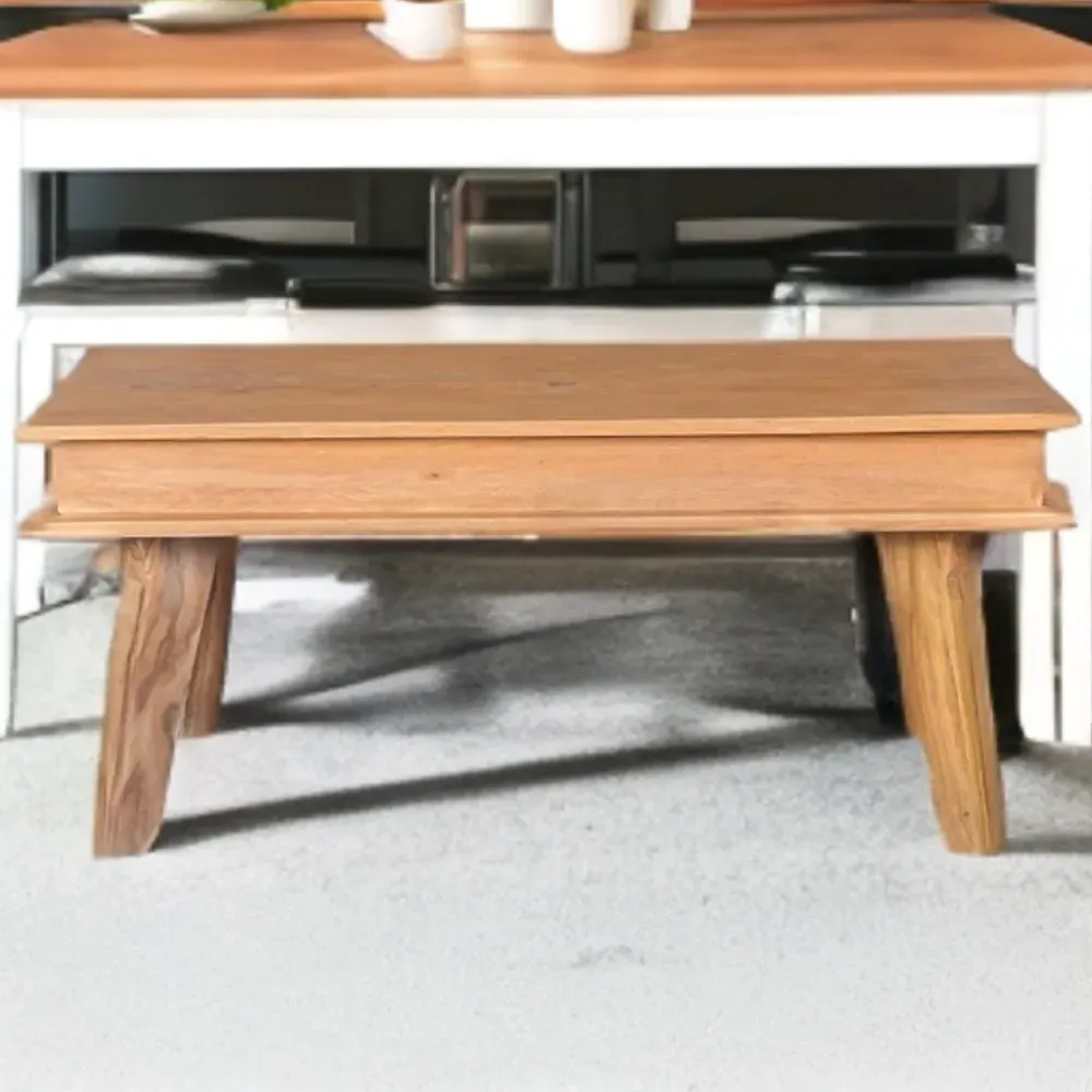 Hana 2-Seater Dining Bench - Brown, Sheesham