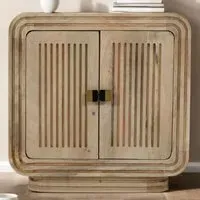 Hudson 2 Door Carved Mango Wood Mini Sideboard - Brown