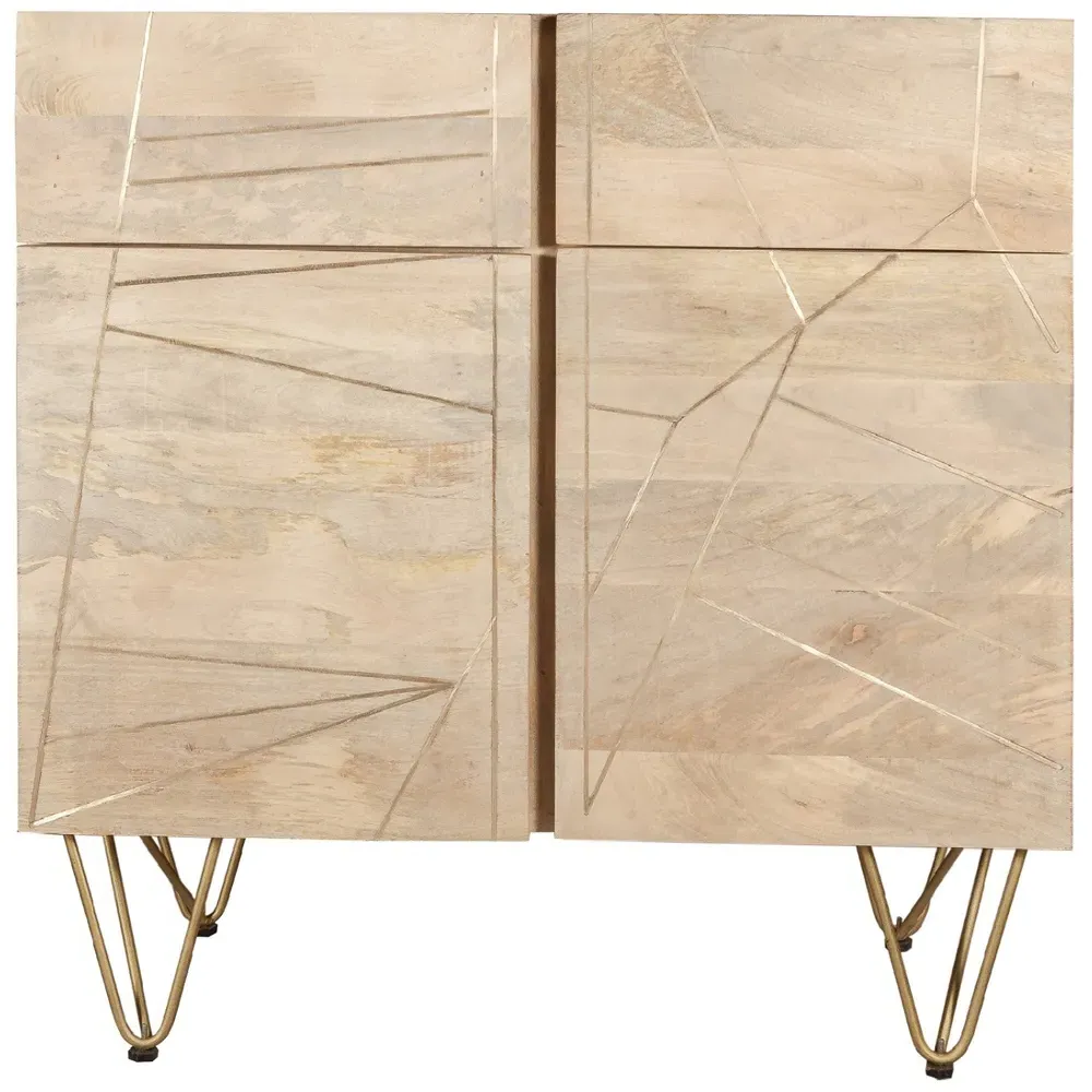 Huyen 2 Door 2 Drawer Medium Sideboard - Brown, Wood