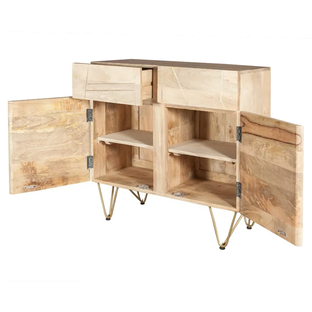 Huyen 2 Door 2 Drawer Medium Sideboard - Brown, Wood