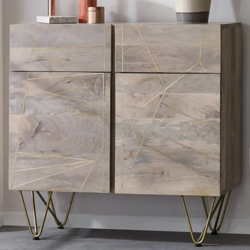 Huyen 2 Door 2 Drawer Medium Sideboard - Brown, Wood image