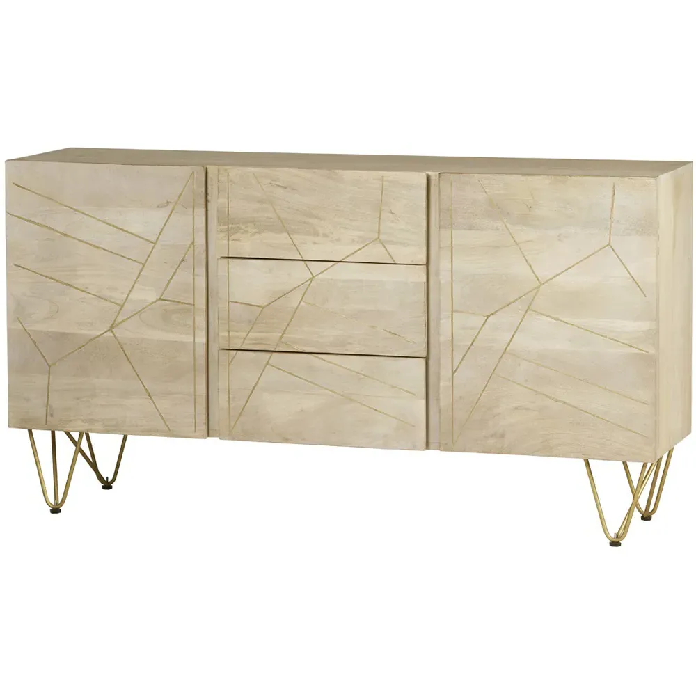 Huyen 2 Door 3 Drawer Extra Large Sideboard - Brown, Wood