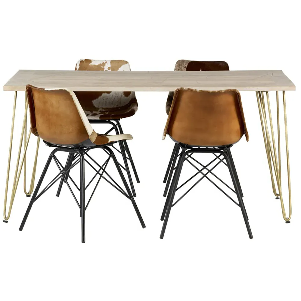 Huyen 4-Seater Dining Table - Brown