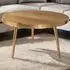 Huyen Round Coffee Table - Light Gold, Wood