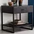 Kair Single Shelf Side Table - Brown, Iron