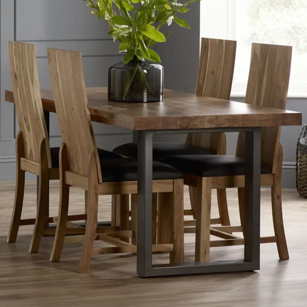 Malalia 4 Seater Dining Table - Brown, Wood image