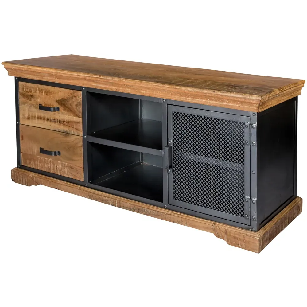 Malalia TV Unit with Storage - Brown, Wood